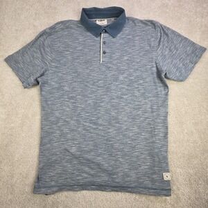 Linksoul Cotton Polo Men's Large Heather Blue Golf Soft Stretch Lightweigt